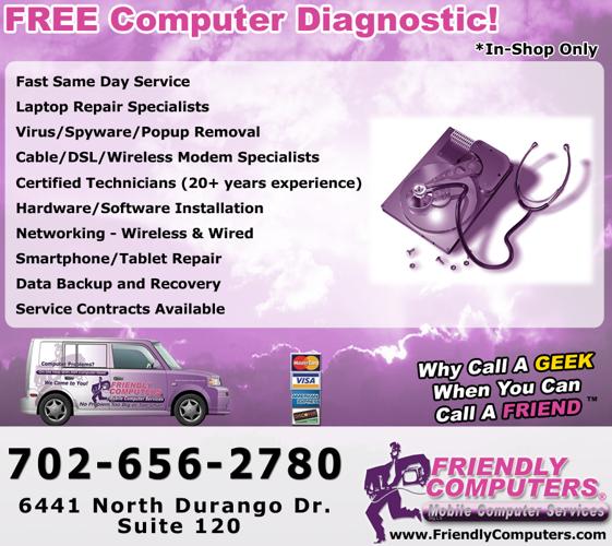 Free Diagnostic by Friendly Computers