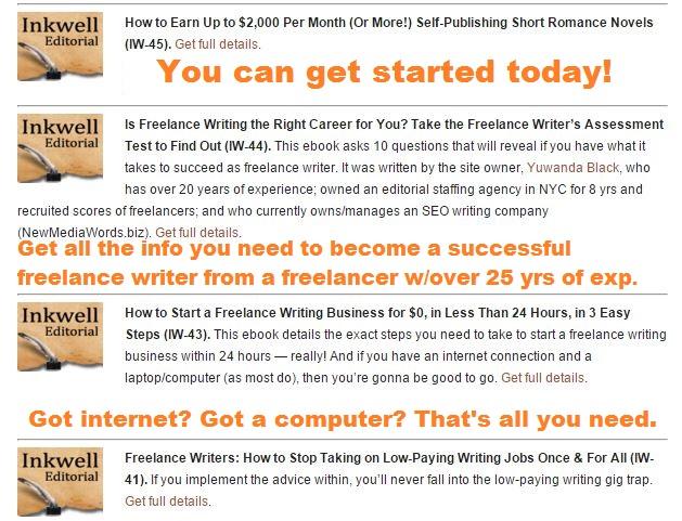Freelance writing: easy, free home biz you can start TODAY -- here's how (earn $100-$200/day)