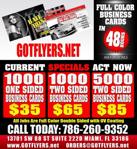 Full Color Business Cards For 85 Kendall Wholesale Printing Dade Broward West Palm Beach