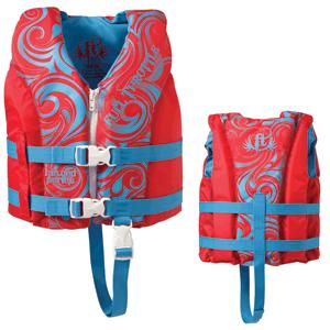 Full Throttle Hinged Water Sports Vest - Child 30-50lbs - Berry/Blu.