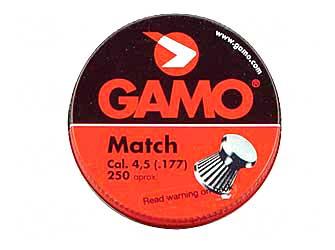 Gamo Match Pellets 177PEL Flat Nose Tin 250/Tin 632002454
