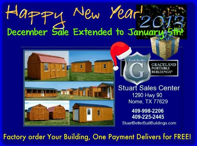 Garden Sheds, Utility Sheds, Barns, Cabins and Garages! Big Sale @Stuart Sales Center!