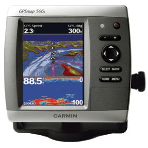 Garmin GPSMAP 546S Dual Frequency Combo w/Transom Mount Transducer .