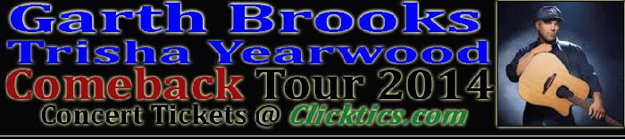Garth Brooks Concert Tickets Comeback Tour Rosemont, IL Sep 4, 5, 6, 11, 12, 13,& 14, 2014