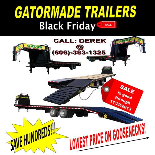 Gatormade Trailers HUGE Savings on Gooseneck trailers - Black Friday event