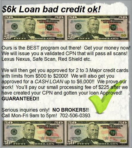 ?? Get a CPN & $6k Cash Loan! Plus Credit Card!