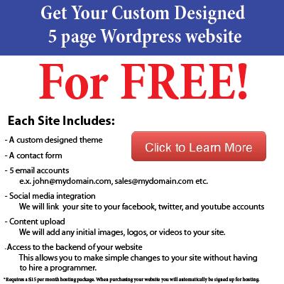 Get a custom designed wordpress website for free