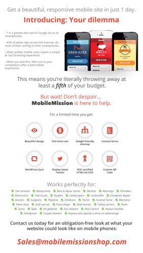 Get a mobile site in 1 day