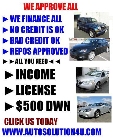 Get approved and start driving --$500 down and not a Penny More