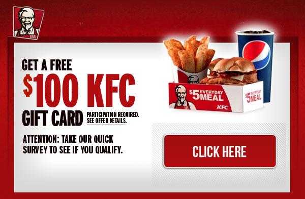======> Get Free KFC Gift Card <===========