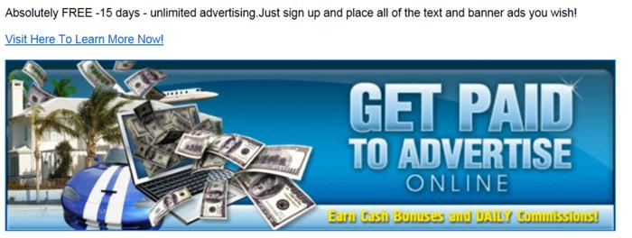 Get PAID to advertise here