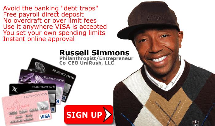 Get the Prepaid VISA Card Created by Russell Simmons