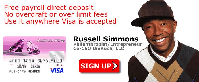 Get the Prepaid Visa® RushCard Created by Russell Simmons