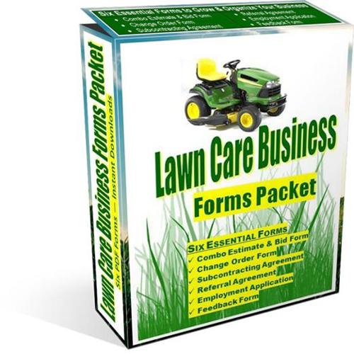 Get Your Lawn Maintenance Business FORMS PACKET -- It's the Season!