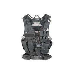 Global Military Gear Tactical Vest with Holster Black