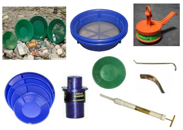 Gold Mining Equipment, Gold Pan, Sluice, Drywasher, Gold Wheel, highbanker, dredge