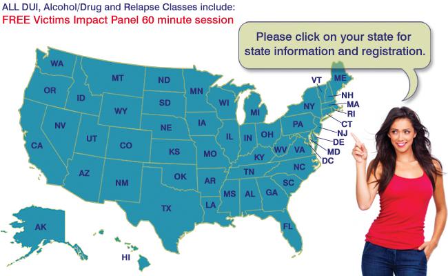 Got a DUI but live in another state? Meet Court Requirements - Complete DUI Class Online.