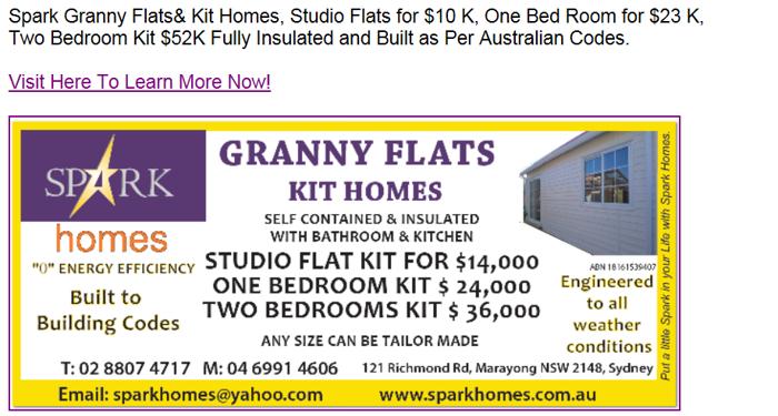 Granny Flats Kit homes