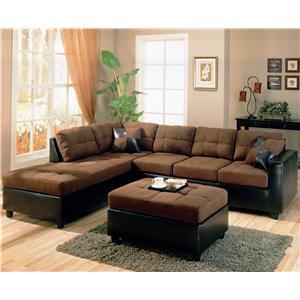 Great Microfiber Sectional & Ottoman