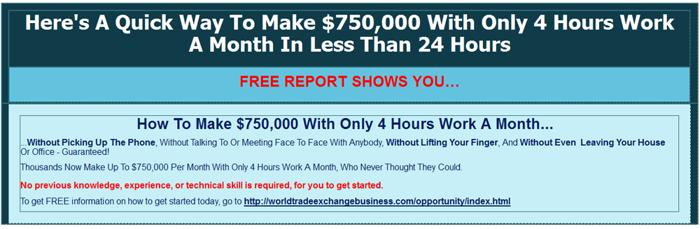 ? Great New Discovery Helps You Make $750,000 With Only 4 Hours Work A Month In Less Than 24 Hours ?