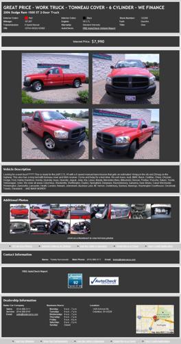 Great Price - Work Truck - Tonneau Cover - 6 Cylinder - We Finance