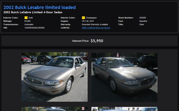 Great Rates 2002 Buick Lesabre Limited Loaded