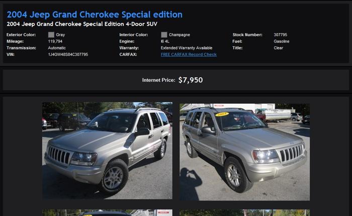 Great Rates 2004 Jeep Grand Cherokee Special Edition