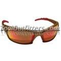 GTR Safety Glasses with Gold Frame and Iridium Mirror Lens in Polybag