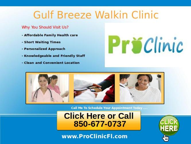 Gulf Breeze Walkin Clinic 850-677-0737
