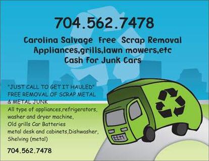 Hauling Clean outs Free scrap metal Appliance Remove Charlotte