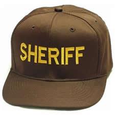 Hero's Pride Brown Twill Cap Embroidered Dk. Gold SHERIFF