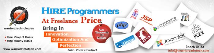 HIRE Programmers At Freelance Price
