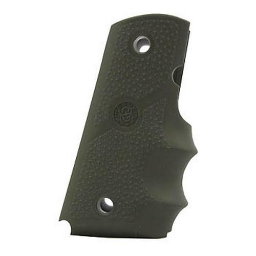 Hogue 43001 Officers Rub Grip w/FG OD Grn