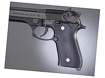 Hogue Grips Grip Rubber Black Panels Beretta M92 92010