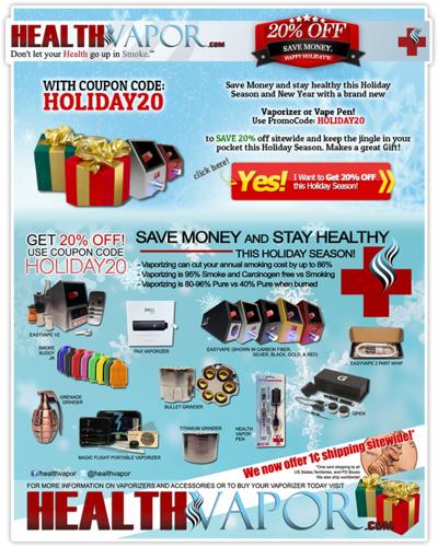 Holiday Sale - Save Money on a Vaporizer