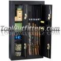 Homak 8 Gun Double Door Steel Security Cabinet / Black