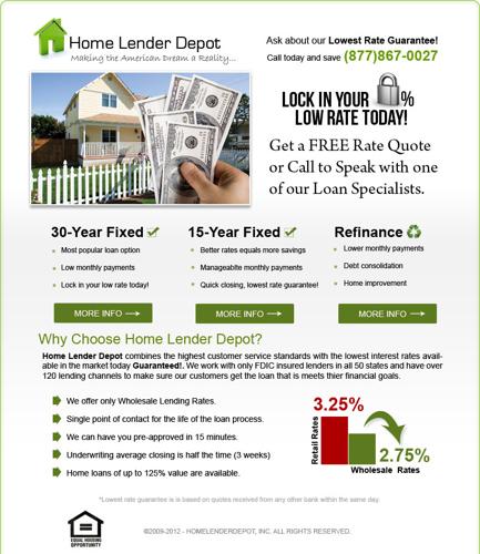 Home Loans! Call today and save