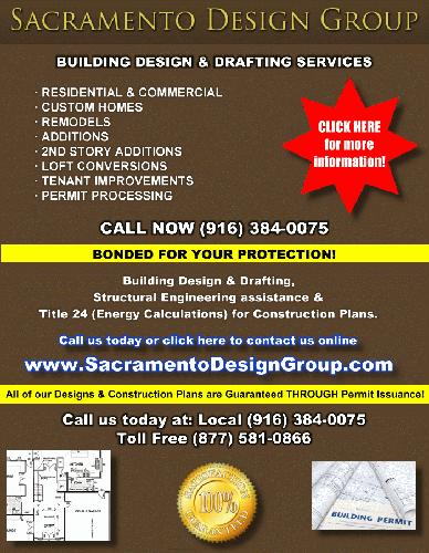 Home Plans in the Sacramento area for Building Permit. New Homes- Remodels & Additions