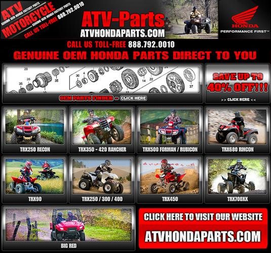 Honda ATV Recon, Rancher, Rubicon & Big Red OEM ATV Parts. 35% OFF