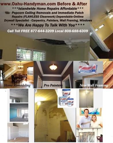 Honolulu Drywall Repairs and Drywall Water Remediation Pros for