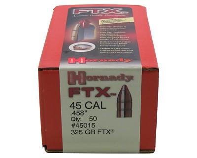 Hornady 45015 45 CAL .458 325 GR FTX (Per 50)