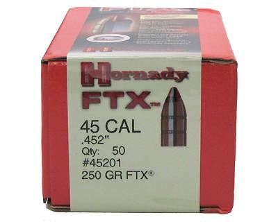 Hornady 45201 45 CAL .452 250 GR FTX (Per 50)