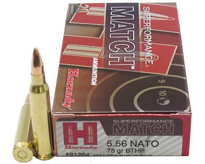Hornady 81264 5.56 NATO 75gr BTHP SPF-Match /20