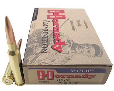 Hornady 85508 6.5X55 Swedish 140gr BTHP/20