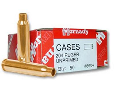 Hornady 8604 204 Ruger Unprimed Cases (50)