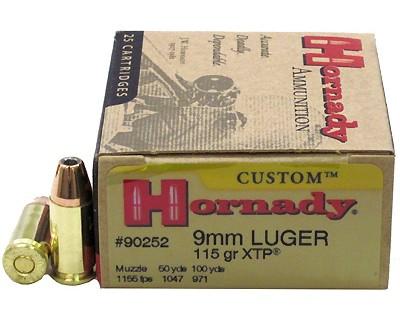 Hornady 90252 9mm Luger 115 Grain JHP/XTP