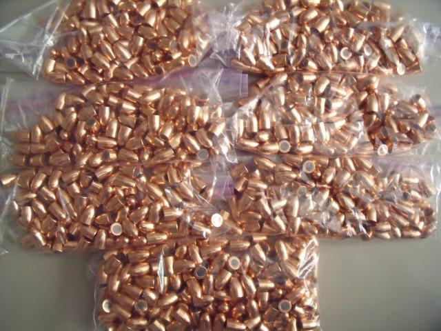 Hornady 9mm 115 gr Round Nose Copper Jacketed Bullets