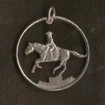 Horseback Rider Coin Pendant