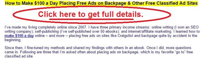 How to Make $100/Day Placing Free Ads on Backpage: 3 Common Questions Answered