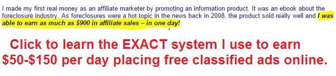 How to Make $100/Day Placing Free Classified Ads On Sites Like This--I've Been Doing it For Yrs!